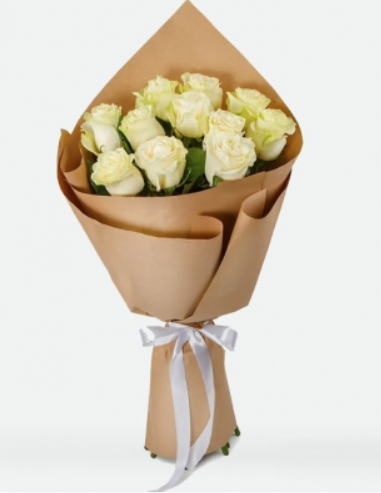 11 adet beyaz gul